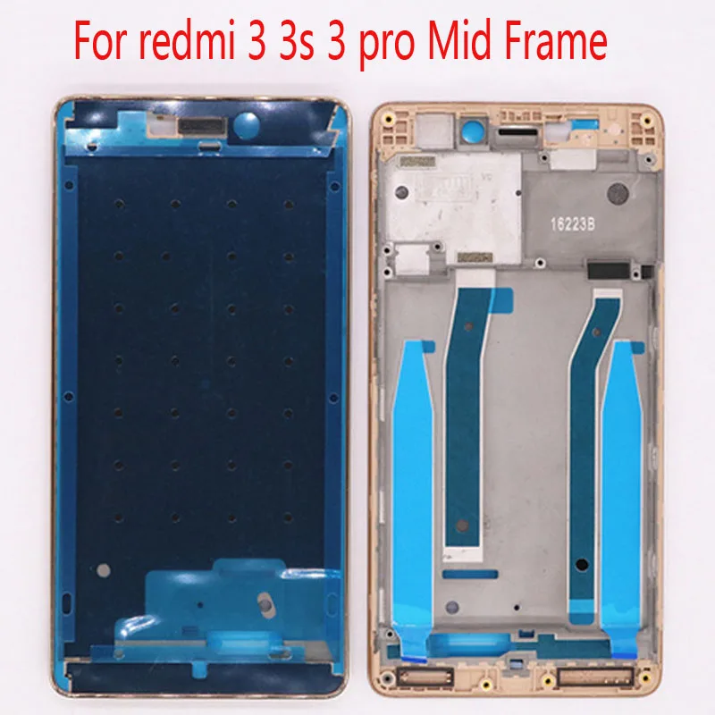 Запасные части для замены средняя Лицевая панель рамка Xiaomi Redmi 3 3s Pro пластина