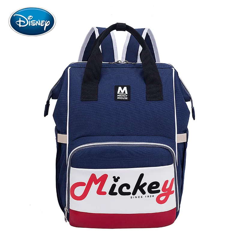 Disney Микки Мама сумка тренд рюкзак для пикника практичный многофункциональный Мумия сумка Мода - Цвет: Синий