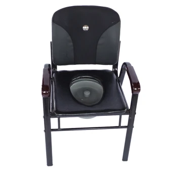 

Bedside Commode Chair- With Padded Toilet Seat For Handicap And Seniors Foldable, Commode Chair For Toilet, Adjustable Height
