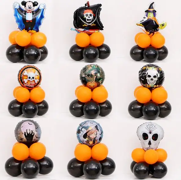 

1 set Halloween Medicine man Araneida Black Bat Pumpki balloons Halloween Aluminum Balloon Party Arrangement Decorative Balloon