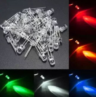 

Transparent 5 MM LED diode light Round Assorted Kit Ultra Bright Water Clear set light emitting diode pack Green Red Blue orange