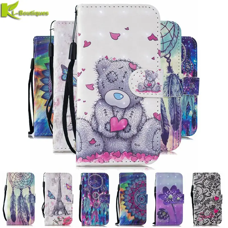 

3D Painted Leather Phone Case on for Samsung Galaxy S8 S9 S10 Plus S7 Edge A50 J3 J5 A5 2016 2017 J4 J6 Plus A7 2018 Case Cover