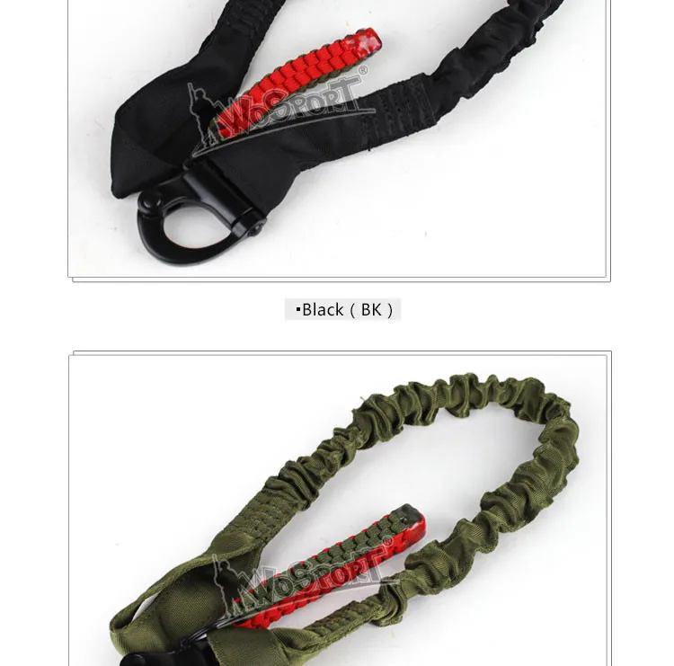 WoSporT Tactical Military Elastic Safety Sling Strap Rope Quick Release