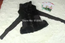 New Knitted real genuine natural knit mink fur coat women winter knitted fur jacket waistcoats customized