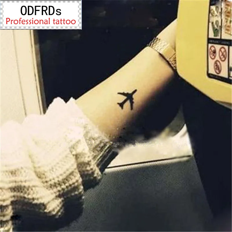 Минимальный заказ$0,5) водостойкая временная татуировка хна для татуировки Поддельные флеш-тату наклейки тату для влюбленных самолет SYA014 - Цвет: SYA014