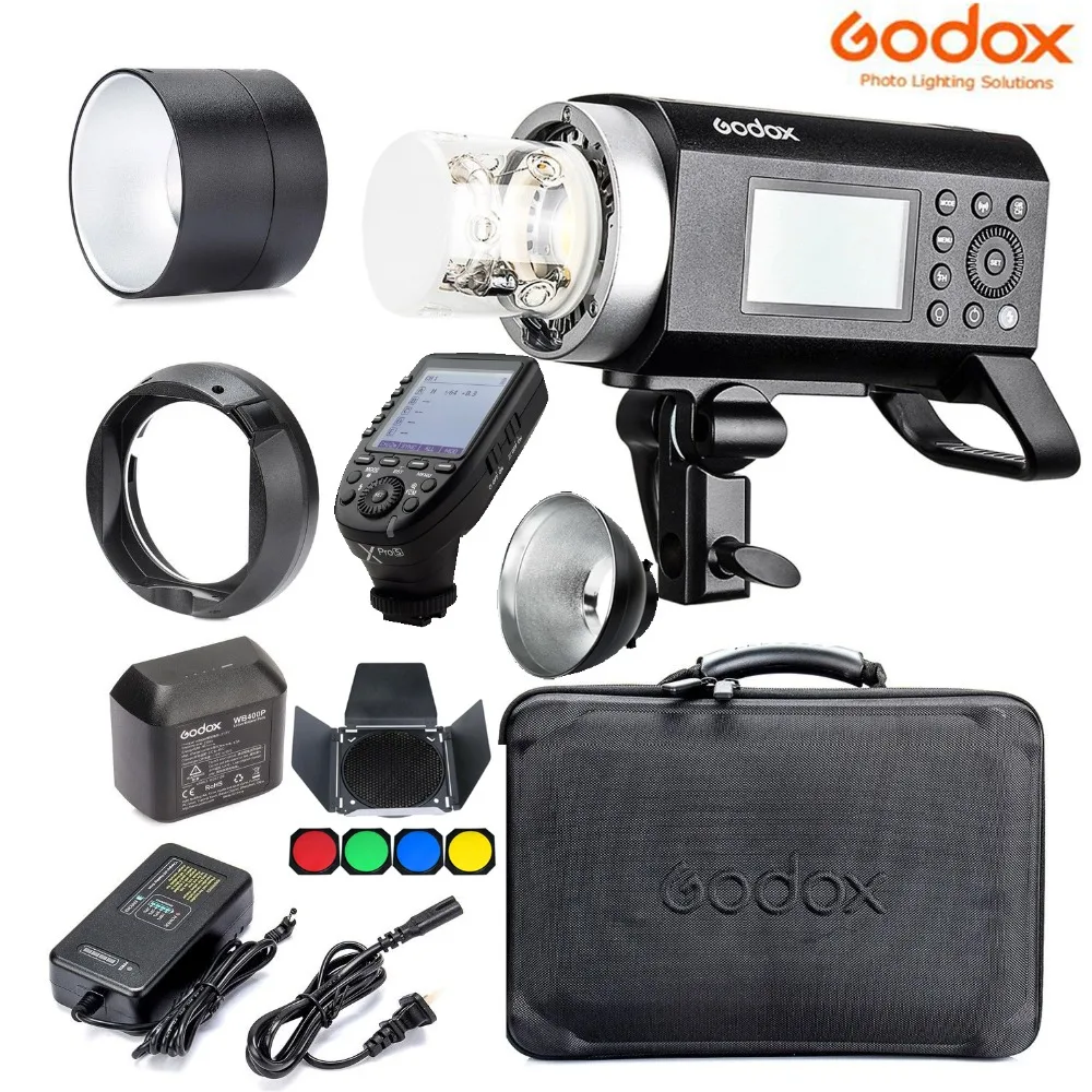 

Godox AD400 Pro WITSTRO All-in-One Outdoor Flash AD600Pro Li-on Battery TTL HSS with Built-in 2.4G Wireless X System (AD400PRO)