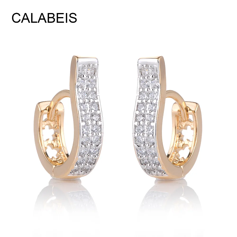 Aliexpress.com : Buy Gold Color small Hoop Earrings For Women Crystals ...