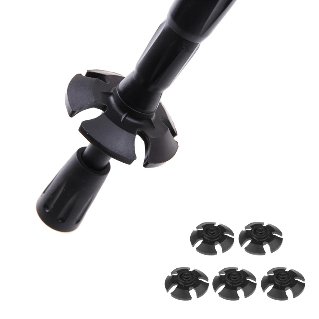5 Pieces Snowflake Basket End Cap Tip for Walking Trekking Pole Hiking Stick Outdoor Sports Accessories