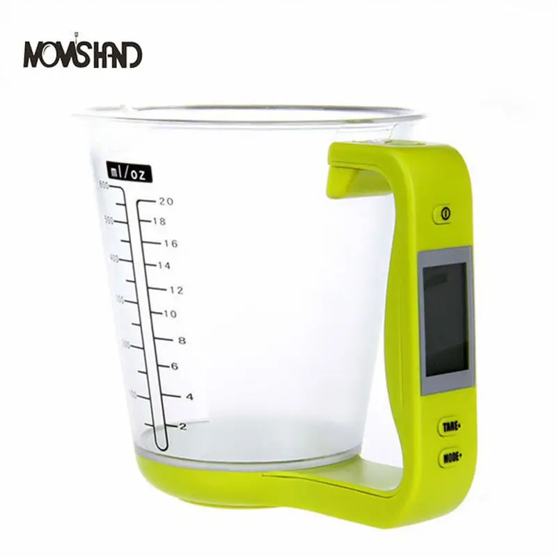 

Digital Cup Scale Electronic Measuring Household Jug Scales with LCD Display Temp Measurement Measuring Cups