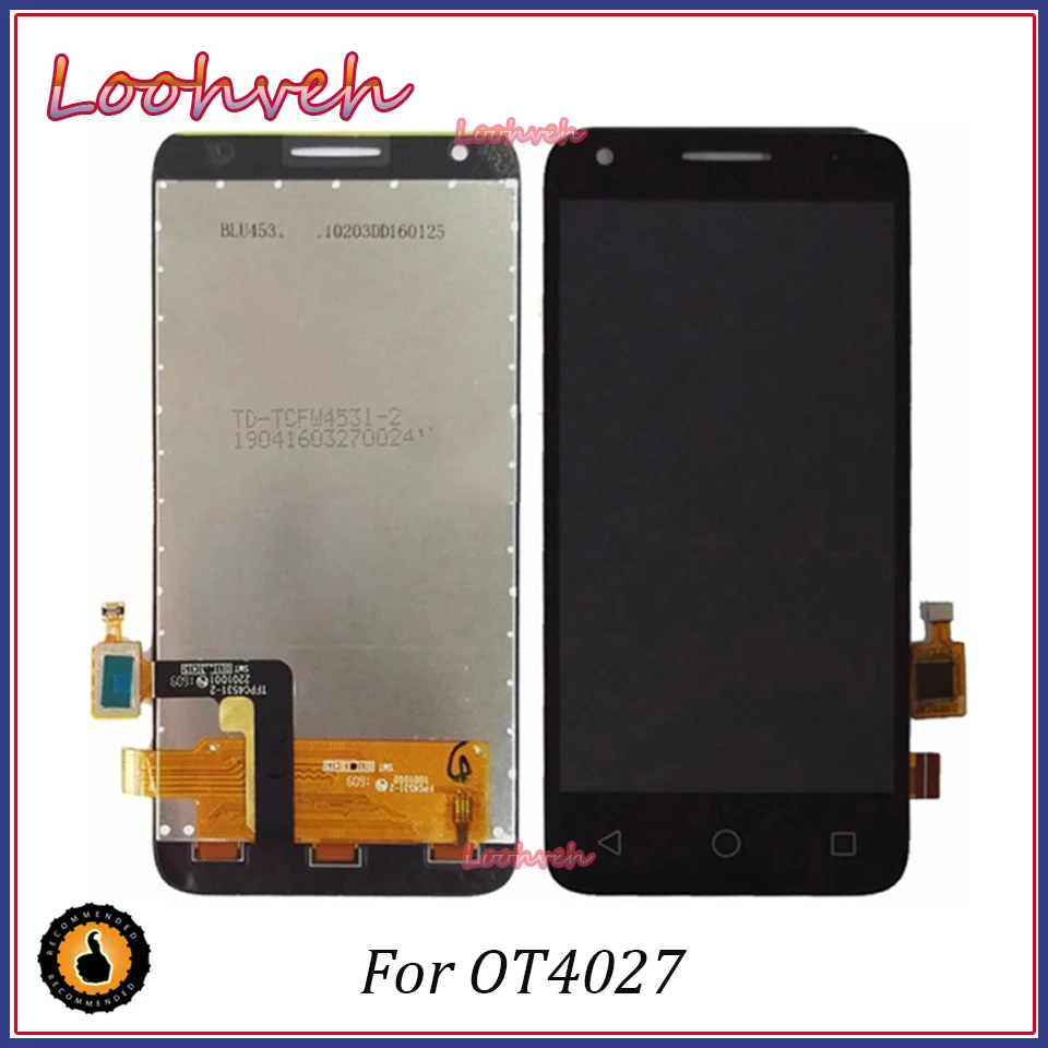 

High quality 4.5''For Alcatel One Touch Pixi 3 OT4027 4027A 4027C OT5017D 5017X OT5019 LCD Display+Touch Screen +Tracking Code