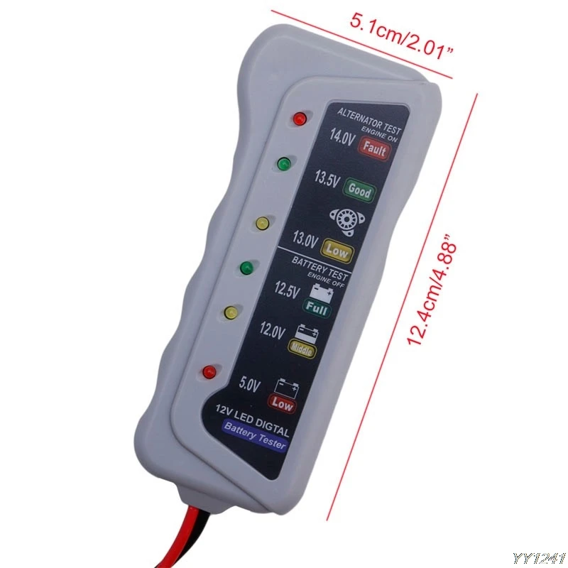 12 В 6 светодиодный дисплей батарея тестер автомобильный баттер/генератор монитор устройство вольт метр
