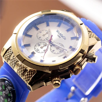 

WEESKY Men Top Luxury Brand Unique Casual Fashion Rubber Band quartz-watch Sport Wristwatches Man Quartz Army Watches
