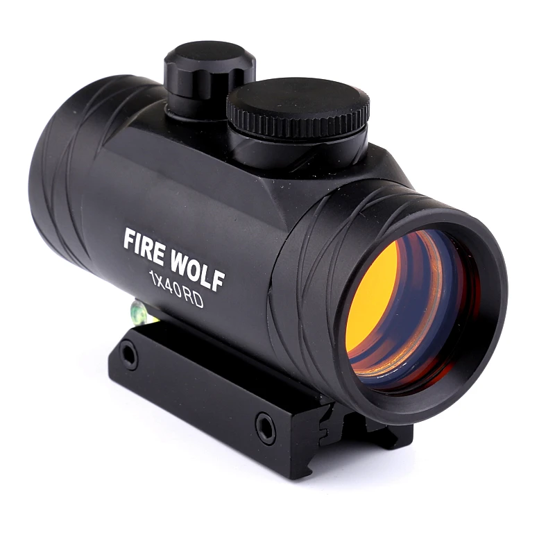 Новинка FIRE WOLF 1x40 охотничий тактический голографический прицел с красной точкой с пузырьковым уровнем оптические инструменты телескоп