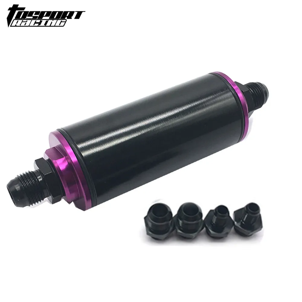 High Flow 100 Micron FUEL FILTER INLINE AN10 AN8 AN6 UNIVERSAL HIGH FLOW TURBO RACE For Honda