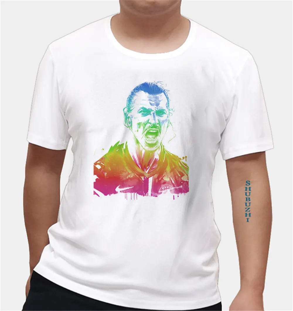 

free shipping men tshirt fashion tops Sweden Zlatan Ibrahimovic Fans T-shirt SWE 10 Pure cotton Short-sleeve Tees euro size