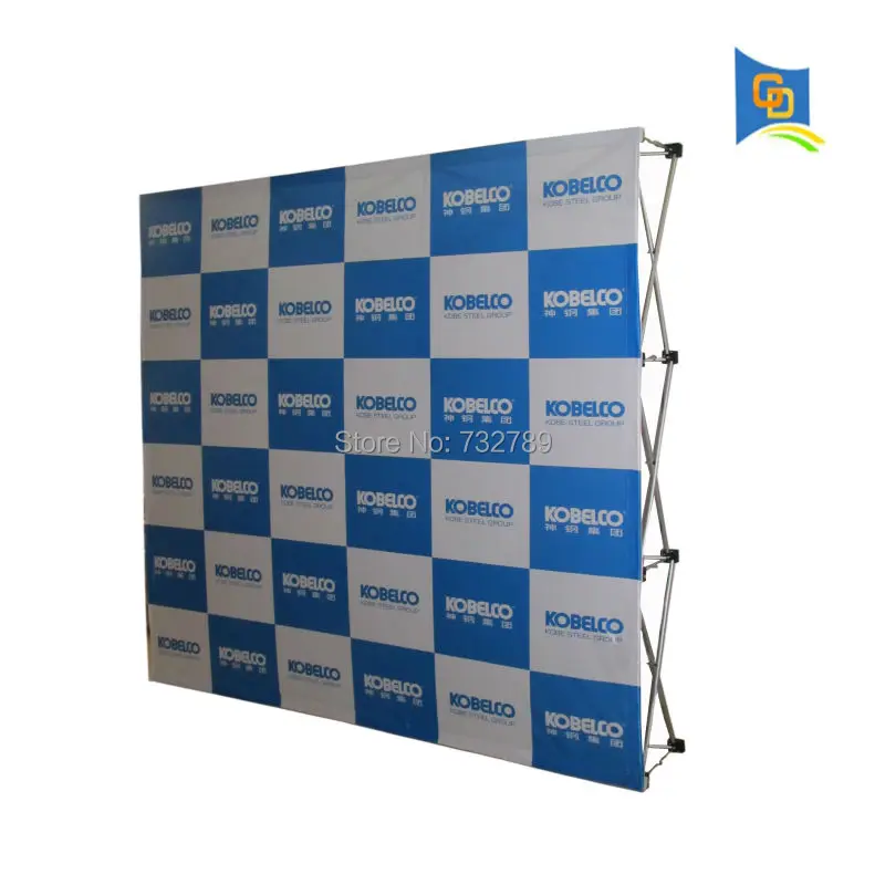 

Wholesale price High-quality 7.5ft Exhibition Booth Stand Fabric Pop up Display Banner Stand+Banner(Free Shipping)