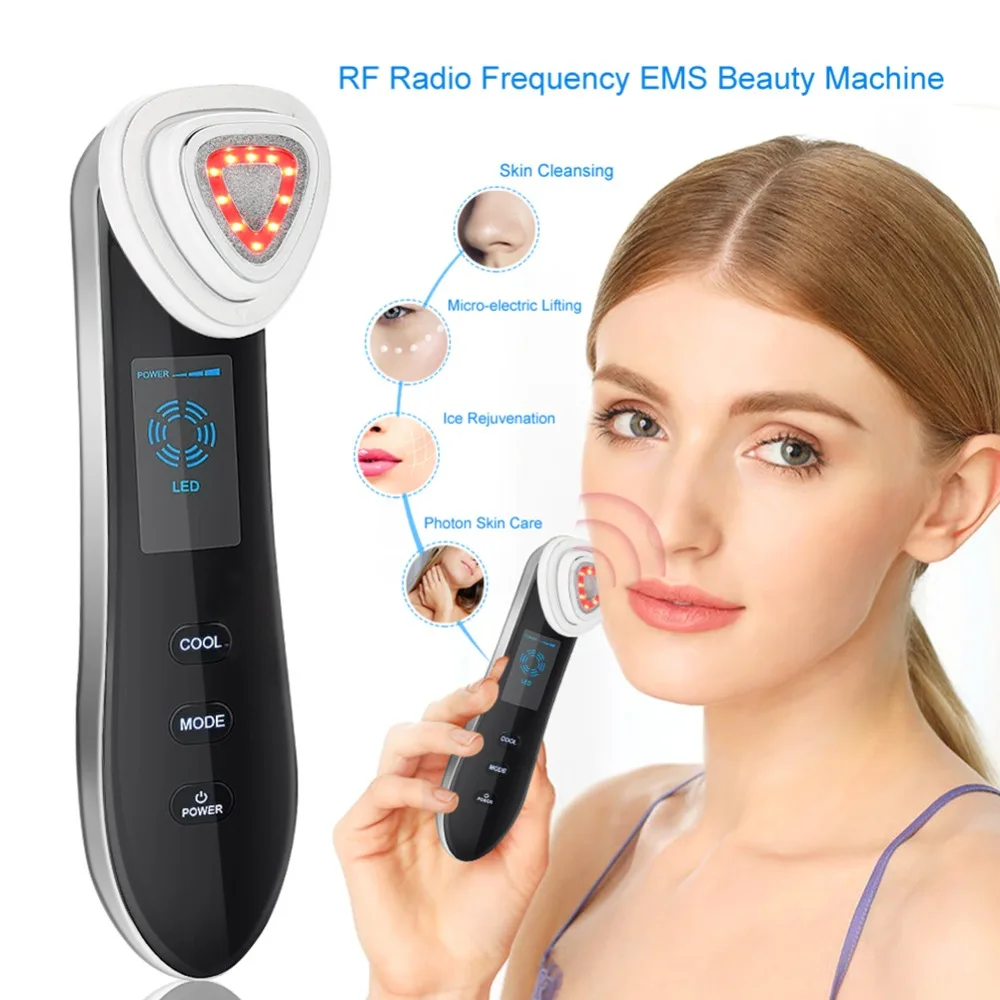

RF Radio Frequency Facial Machine Portable EMS Beauty for Skin Rejuvenation Wrinkle Removal Skin Tightening Anti Aging Therapy