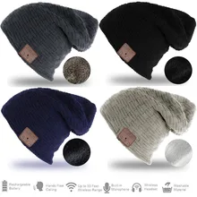 Wireless Bluetooth Hat Earphone Soft Warm Soft Beanie Hat With Headset Stereo Speaker Handsfree Headphone for Samsung iPhone LG