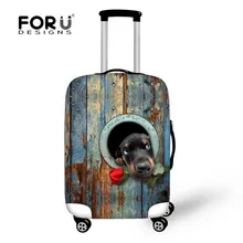 New Trendy 3D chien impression épais bagages Lrotective couverture pour 18 / 20 / 22 / 24 / 26 / 28 / 30 polegada cas élastique bagages sac de voyage de couverture couverture