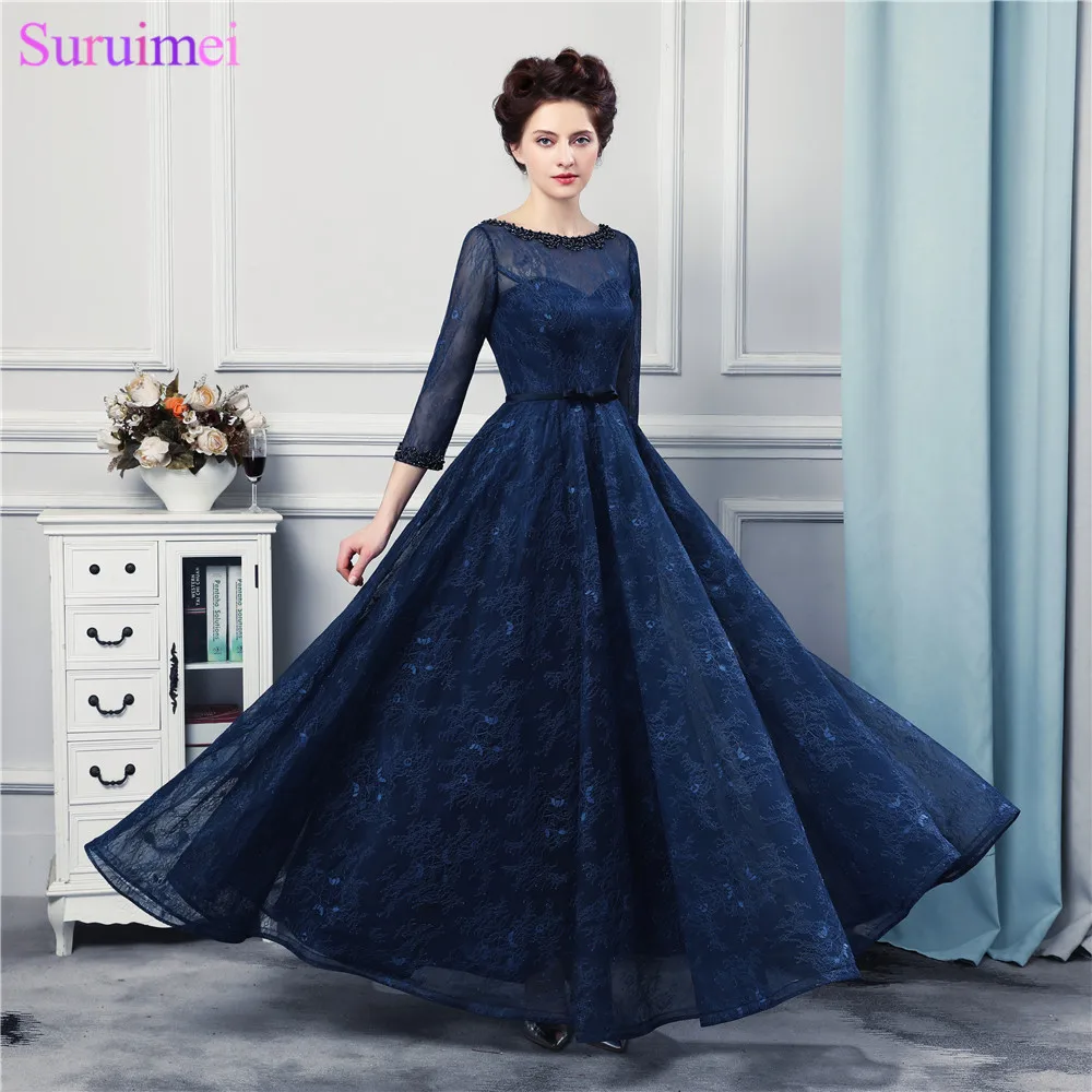 US $11.11 211% OFF21117 neue Design Marineblau Lange Abendkleider Hochwertigen Spitze Bodenlangen Dreiviertel Sleeves Korsett Formal Abendkleidformal US $11.11 211% OFF21117 neue Design Marineblau Lange Abendkleider Hochwertigen Spitze Bodenlangen Dreiviertel Sleeves Korsett Formal Abendkleidformal