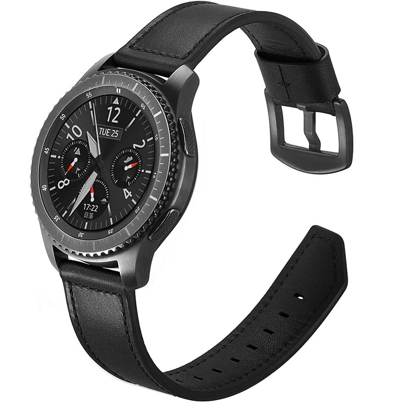 YILIZOMANA 22 мм Смарт часы кожаный ремешок для samsung gear S3 классический/Frontier Galaxy часы 46 мм huawei Asus Moto 360 ремешок для часов