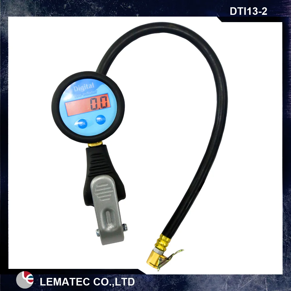 LEMATEC Digital air pressure gauge tire inflator gauge with air clip