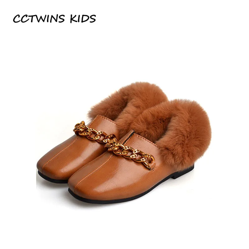 

CCTWINS KIDS 2017 Children Pu Leather Shoe for Toddler Brand Brown Slip on Baby Girl Fashion Princess Flat Kid Loafer G1542
