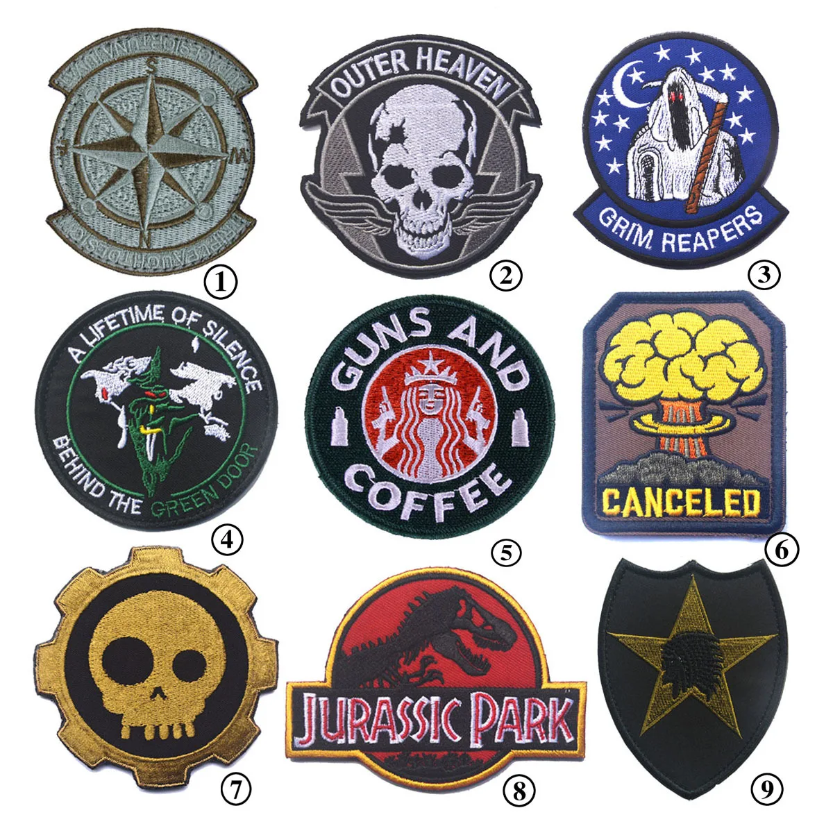 

High-quality Tactical Patches embroidery armbands Army Badge Tactical Morale Embroidered Patches Appliques Hoop&Loop