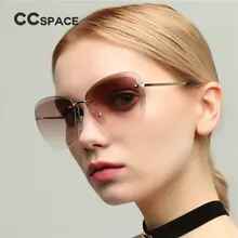 CCSPACE 47401, бескаркасные режущие линзы, квадратные солнцезащитные очки для мужчин и женщин, Брендовые очки, дизайнерские, модные, мужские, женские, оттенки