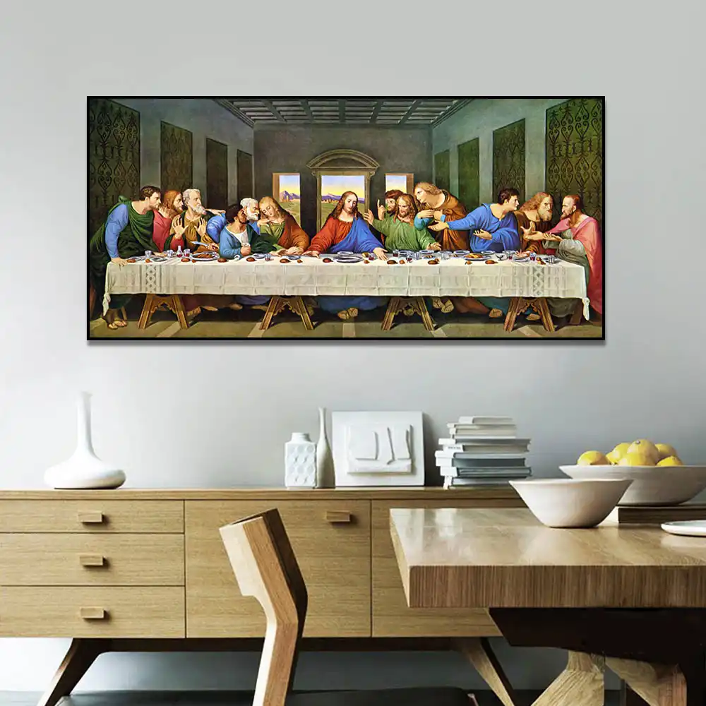 Detail Feedback Questions About Unframed Canvas Art Painting Unframed Canvas Art Painting Leonardo Da Vinci Last Supper Prints Wall Pictures For Living Room
