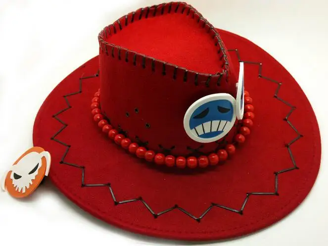 

Anime One Piece Portgas D Ace COSPALY hat COS cowboy hat anime props