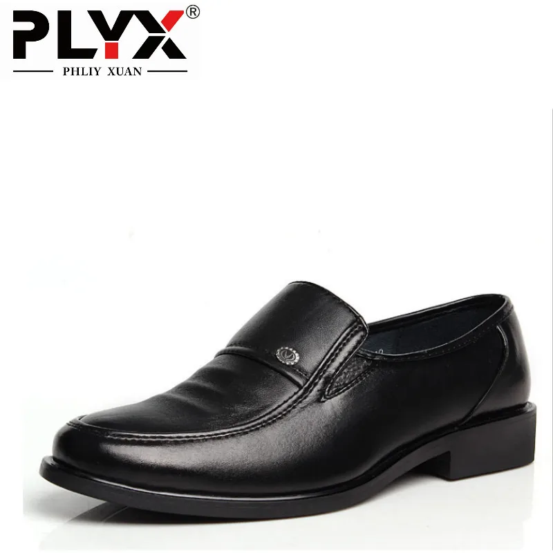 PHLIY XUAN/ Модные Мужские модельные туфли; мужские деловые туфли из искусственной кожи с круглым носком; Цвет черный, коричневый; мужские офисные туфли размера плюс