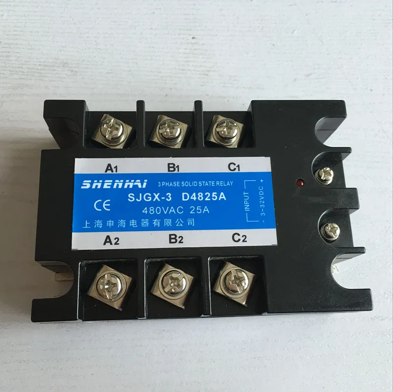 

Трехфазное твердотельное реле SJGX-3 D48 25A 480VAC