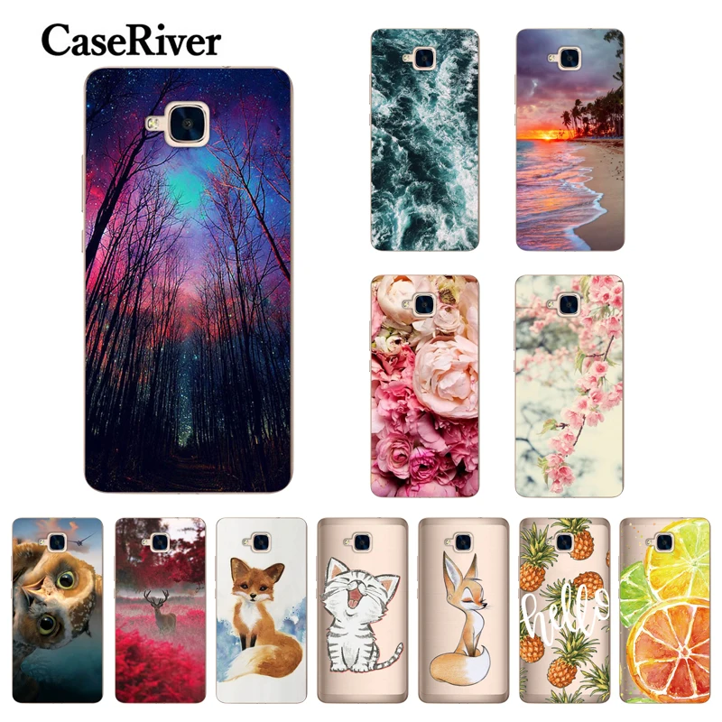 

CaseRiver Cute For Huawei Honor 5c (Without Fingerprint Hole) for Russia Edition Soft Silicone Case For Huawei Honor 5C Cases