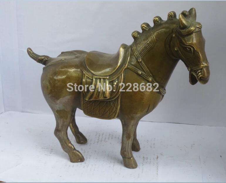 

Collectible Chinese Decorated Old Copper Carved Tang Horse Sculpture/feng Shui Horse fast Shipping 002
