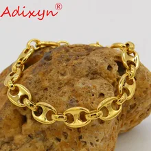 Adixyn 21 см 1,1 см ширина мужской женский браслет золотого цвета африканская цепочка для рук эфиопские/Арабские Ювелирные изделия вечерние подарки N050717
