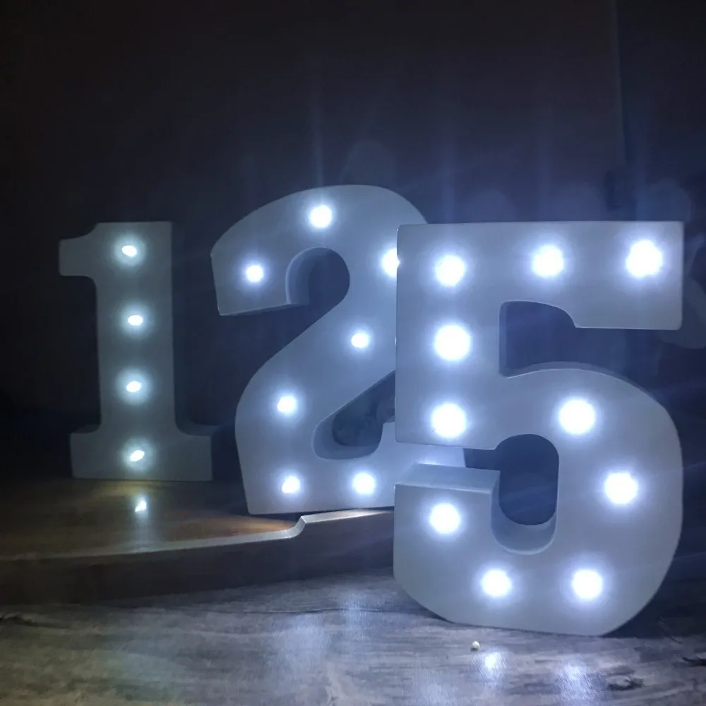 2017 с принтом цифр и букв С ночной Светильник S светодиодный светильник белого