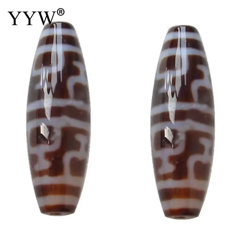 

YYW 1PC High Quality Nectar Natural Tibetan Dzi Beads For Making Diy Jewelry Bracelet Necklace 13x38mm Nectar Tibetan Dzi Beads