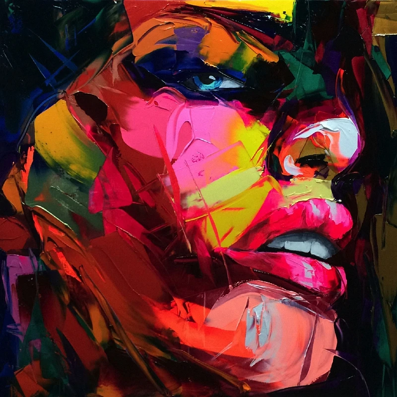 abstract facial paintings