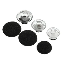 6 шт Прозрачные наконечники для наушников, ушные вкладыши, черная пена для Plantronics для Voyager для LEGEND, аксессуары для наушников и наушников S/M/L