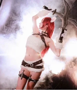 

Free shipping Custom Made high qualtity LOL game Katarina cosplay costume