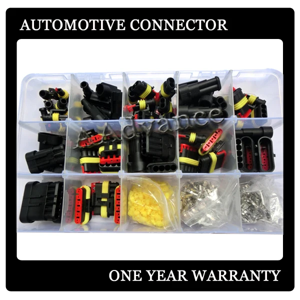 AMP Superseal Waterproof Electrical Connector Kits In Box 1 2 3 4 5 6 Way total 36pcs per boxin