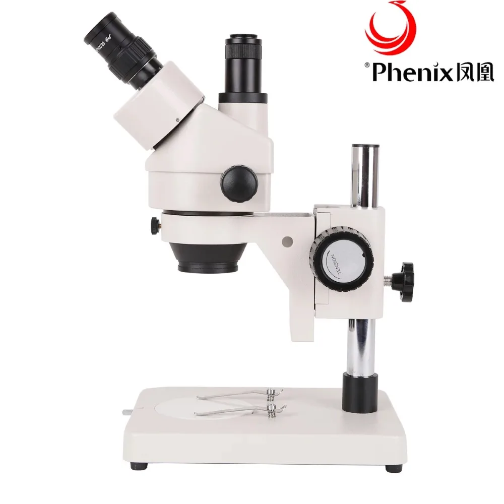 Феникс 7X-90X промышленный стерео микроскоп тринокулярный зум контроль мощности Большое широкое поле WF16X/20