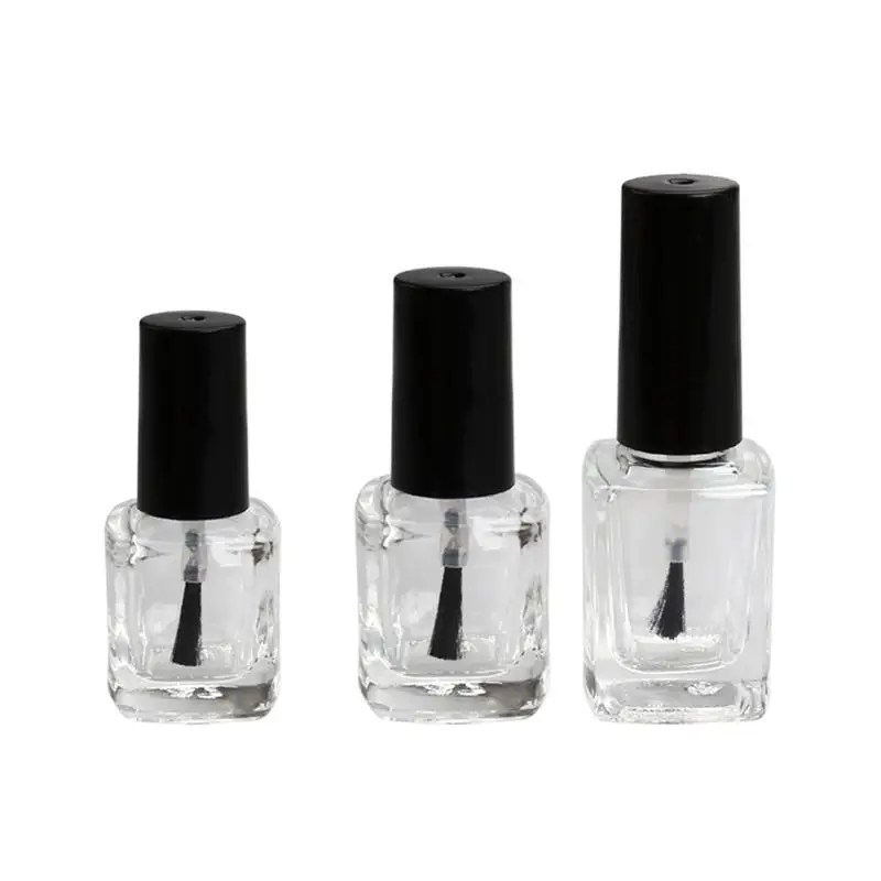 3pcs/pack 5ml 10ml 15ml Empty Nail Polish Bottle with Brush Inside