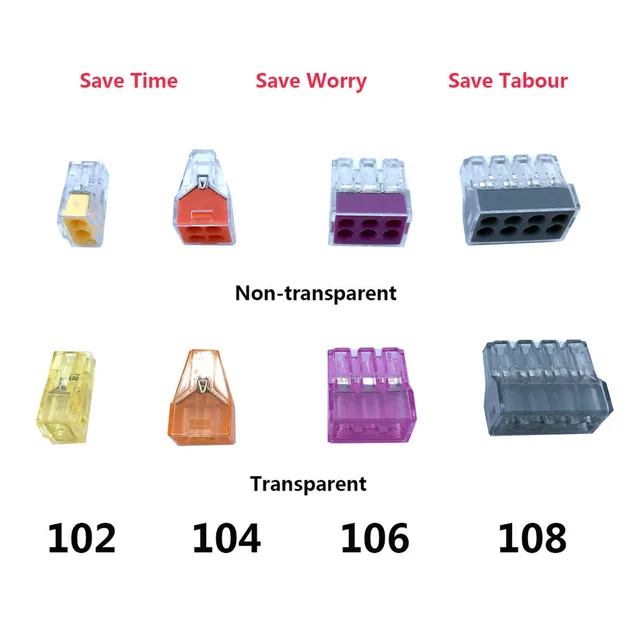Wago Connector 733 Series 10PCS Insert Type Wire Quick Connect Terminal