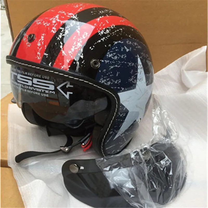 Открытый мотоциклетный шлем с объективом, 3/4 ретро кафе шлем для гонщика, винтажный блестящий серебристый каск, Крузер скутер реактивный Чоппер пилот