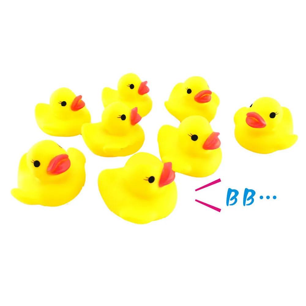 Игрушки ванны 10 шт. сжимая вызова Rubber Duck Даки Baby Shower День рождения Сувениры Рождественский подарок для детей