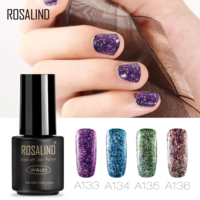 

ROSALIND 7ml Nail Polish Firework Series Nail Gel Polish UV Manicure Soak Off Semi Permanent Gel Lacquer