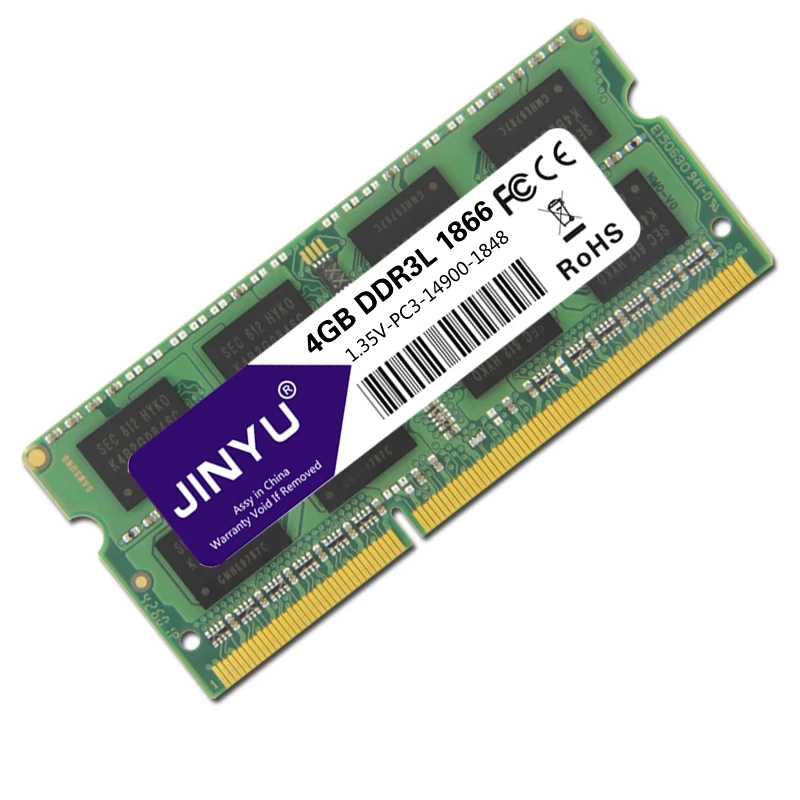 JINYU Ddr3 низкое напряжение 1866mhz 1,35 V 204Pin Ram память для ноутбука