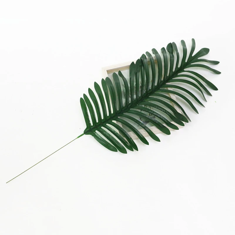 JAROWN Simulation Plants Palm Green Leaf Plastic Leaves Coconut Leaves Flower Arrangement Accessories Wedding Shooting Props (6)